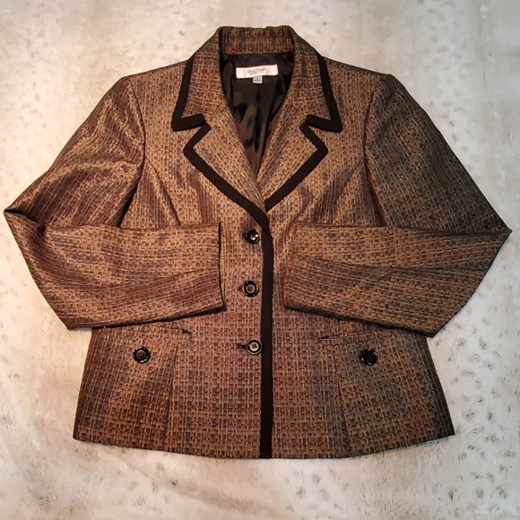 Jones Studio Jackets & Blazers - Jones Studio Black and Metallic Copper Blazer